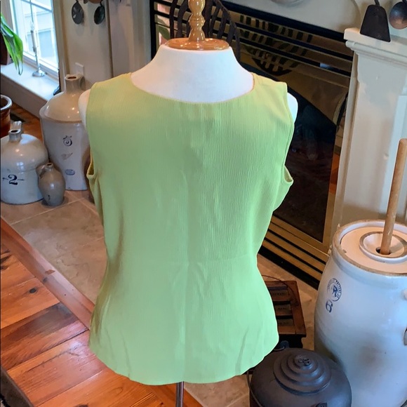 Axcess Lime Green Top With Side Zipper Size 10 - Picture 4 of 5